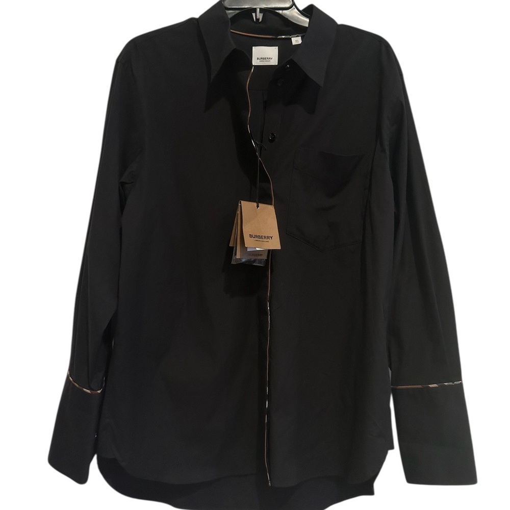 Burberry Men's Black Button Down Shirt